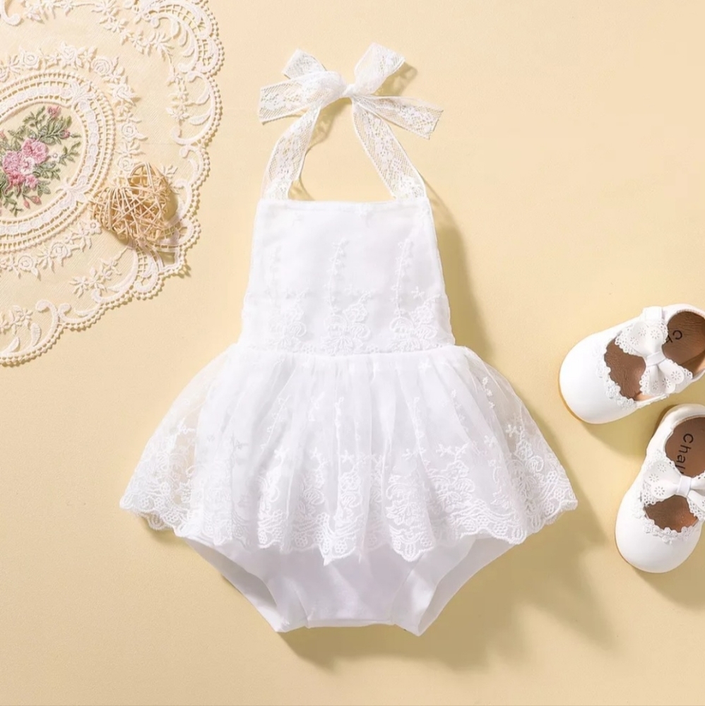 NWT First Birthday Cake Smash Baby Girl Romper Dress